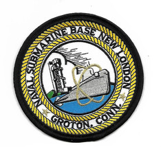 Navy 4&quot; Naval Submarine Base New London Grouton Ct. Embroidered Patch - £22.41 GBP