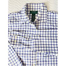 Lauren Ralph Lauren Button Down Shirt Women’s S Blue Check Cotton - $458.07 MXN