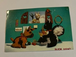 Postcard Italian Happy New Year Card Buon Anno 1971 Chrome Posted  - £4.96 GBP