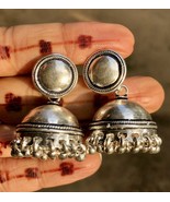 Rajasthani 925 Boucles d’oreilles lustre oxydées en argent JHUMKA (Jhumk... - £58.09 GBP