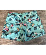 NWT George Swim Trunks Board Shorts Aqua blue parrot XL 40 42 Extra Larg... - $447.79 MXN