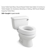 Comfortable Round Toilet Seat Riser Elevates 3.5 Inches Easy Install for... - €34,54 EUR