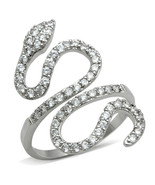 Rhodium Brass Ring with AAA Grade CZ Clear Center Stone 14k Size Adjustable - $726.46 MXN