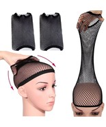 1PC BLACK HAIR ELASTIC WIG CAP FISHNET LINER WEAVING MESH STOCKING SLEEP... - $12.19 CAD