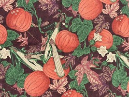 Changing Season RJR Fabrics Pumpkins Corn Fall Harvest 44&quot; x 19&quot; Piece - $13.46