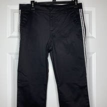 Kut From The Kloth Black Crop Pants Size 8 White Piping Womens Stretch 3... - $23.75