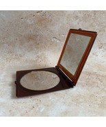 Vintage Lucite Faux Turtle Double Mirror Compact Square Retro Hong Kong ... - $29.99