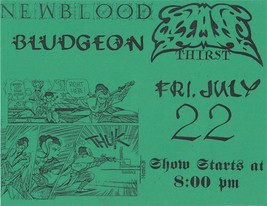 vtg org Bludgeon New Blood Soul Thirst punk flyer 11x8.5 kbd hardcore vintage - $4.00