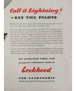 Life Magazine Print Ad 1943 Lockheed Aircraft Corporation Lightning P-38  - £9.34 GBP