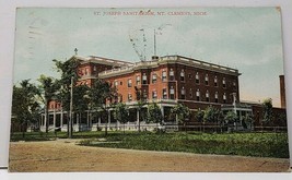 Mt Clemens Michigan St Joseph&#39;s Sanitarium 1909 to Ann Arbor Postcard H18 - £11.05 GBP