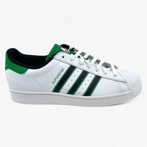 Adidas Superstar White Black Green Mens Athletic Sneaker - £62.11 GBP