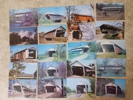 Vintage Lot Of 20 Postcards Covered Bridges Fairfield County Ohio - £17.02 GBP