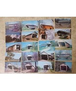 Vintage Lot Of 20 Postcards Covered Bridges Fairfield County Ohio - £17.12 GBP