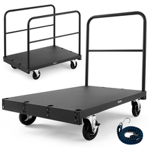 VEVOR Drywall Cart Dolly 1800 LBS 5 Casters 3 Handrails 36 x 24 in Platform - $142.99