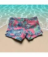 Lilly Pulitzer Shorts Womens SIZE 2 Blue Turquoise Pink Ocean seashells ... - $459.39 MXN