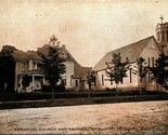 Petoskey Michigan MI Emmanuel Episcopal Church &amp; Rectory UNP 1910s Vtg P... - $10.84