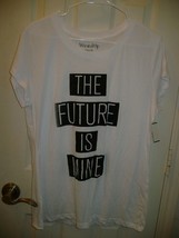 Women&#39;s Juniors Graphic T Shirt The Future Is Mine Medium 7-9 White NEW - £6.74 GBP