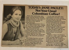 Jane Pauley vintage Half Page Article Not Your usual Colombian Coffee AR1 - £4.68 GBP