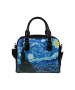 Starry Night Van Gogh PU Leather Shoulder Handbag Bag - €32,57 EUR