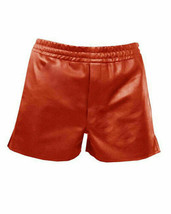 Genuine Lambskin Unique Leather Men&#39;s Red Stylish Shorts Festive wear Boxer - £74.43 GBP