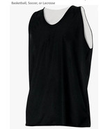 Youth M Reversible Athletic Mesh Team Practice Jersey Blk/Wht Basketball... - $273.45 MXN