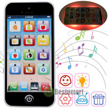 Kids Music Toy Cell Phone | Educational Learning Touch Screen Child Gift Black - £22.72 GBP