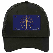 Indiana State Flag Novelty Black Mesh License Plate Hat - £23.17 GBP