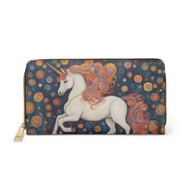 Unicorn Fantasy Art Wallet For PU Leather Zipper 7.87 x 4.33 Inch - $34.99
