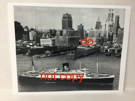 Moore McCormack SS Brazil New York Harbor Scenic View NYC 16x20 Photo - £59.64 GBP
