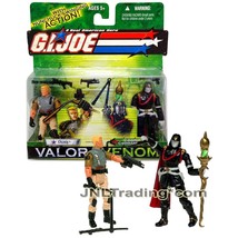 Year 2003 Gi Joe American Hero Valor Vs Venom Figure Set Duke Vs Cobra Commander - £39.86 GBP