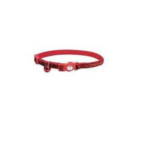 COASTAL Safe Fashion Collar for Cats Red Glitter 3/8 x 8 to 12 Inch - £7.79 GBP