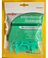 Mint Flavor Interdental Flossups With Gum Stimulator &amp; Pick 1-Pack 90 Fl... - $219.15 MXN
