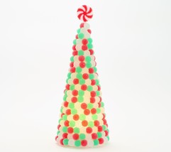Illuminated 12&quot; Gumdrop Tree with Peppermint Top by Valerie in Classic - £152.54 GBP