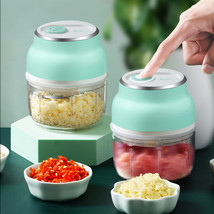 Portable Electric Mini Garlic Cutter Masher Vegetable Fruit Meat Food Chopper Gr - £31.19 GBP+