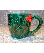 Vintage Lefton Holly Christmas Eggnog Mug #1366 EUC No Label - $12.28 CAD