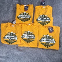 lots 5 New NDSU Bison Football T Shirt Adult XL Yellow Divisional Champions 2017 - $23.15