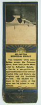 Arlington Memorial Bridge - Washington, DC Souvenir 20 Strike Matchbook Cover VA - £1.39 GBP