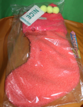 Crayola For Kohl's Christmas Holiday High Pile Fleece Stocking Salmon Nice 16" - £27.75 GBP