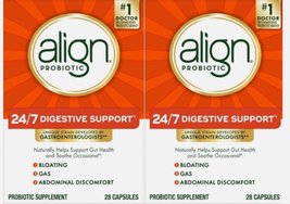 2 X ALIGN PROBIOTIC - DIGESTIVE SUPPORT - 28 X 2 = 56 CAPSULES - EXP. 1/... - $582.05 MXN