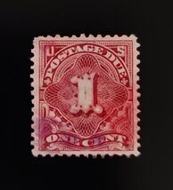 1895 1c Postage Due, Deep Claret Scott J38 Used F/VF - $0.99