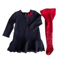 Rachel Ashwell Holiday Knit Dress &amp; Tights Size 12 Months - £17.85 GBP