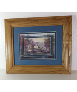 THOMAS KINKADE MATTED &amp; FRAMED PRINT 11 x 13 Country Cottage By The River - $25.79 CAD