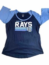 Tampa Bay Rays Shirt Women&#39;s Blue XL MLB Genuine Merchandise 3/4 Sleeve - £7.11 GBP