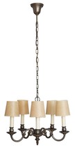 Beautiful Art Nouveau Hanging Ceiling Light Pewter Shabby Chic Röckchens... - $213.54