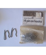 Heavy Duty 1-3/8in Metal Pin-On Curtain Drapery Hooks Hardware 14 Pk, Vi... - $6.78 CAD