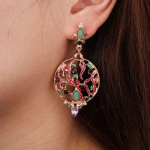 Women Round Stud Earrings Crystal Earring Gorgeous Jewelry - £6.33 GBP+