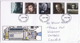 United Kingdom First Day Cover FDC Falkirk British Films 1985 - £7.78 GBP