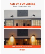 2 Pack Solar Outdoor Barn Light 3 Modes Farmhouse Gooseneck Wall Sconce ... - $122.49