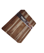 Teak Wood Cutting Board Rectangle With Juice Canal Carving Large Reversi... - $121.61 CAD