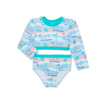 Character Toddler Girl Long Sleeve Rashguard Swim Set, Size 12M Cocomelon - £8.14 GBP